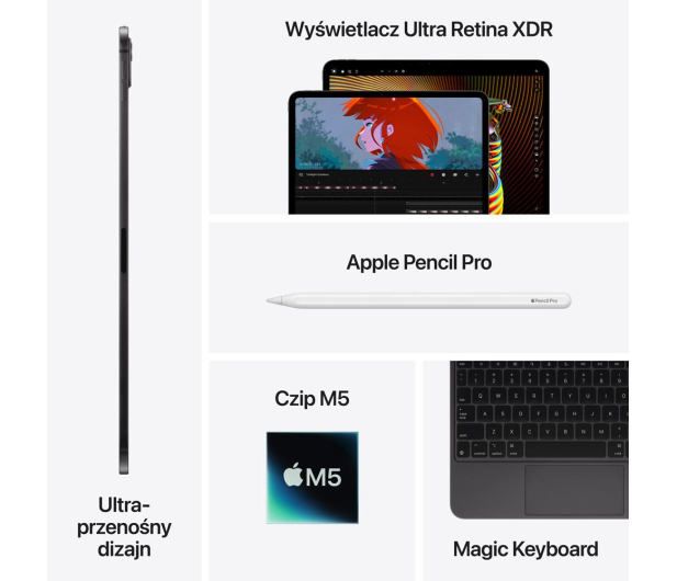 APPLE iPad Pro 13" M5 512GB Wi-Fi Srebrny MDYM4HC/A - 1370485 - zdjęcie 9